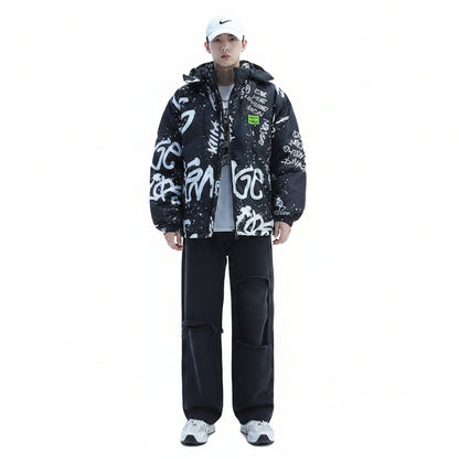 Men’s Graffiti Padded Winter Jacket