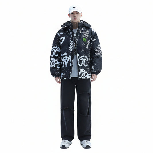 Men’s Graffiti Padded Winter Jacket