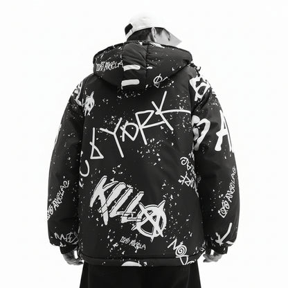 Men’s Graffiti Padded Winter Jacket