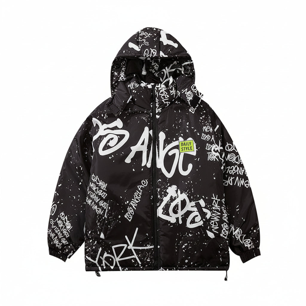 Men’s Graffiti Padded Winter Jacket