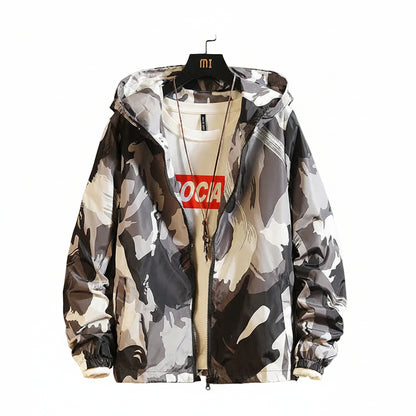 Men’s Hooded Zip Casual Jacket