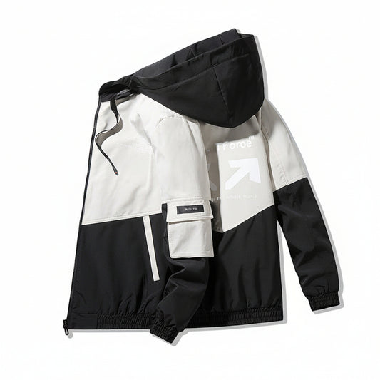 Men’s Printed Hooded Casual Jacket