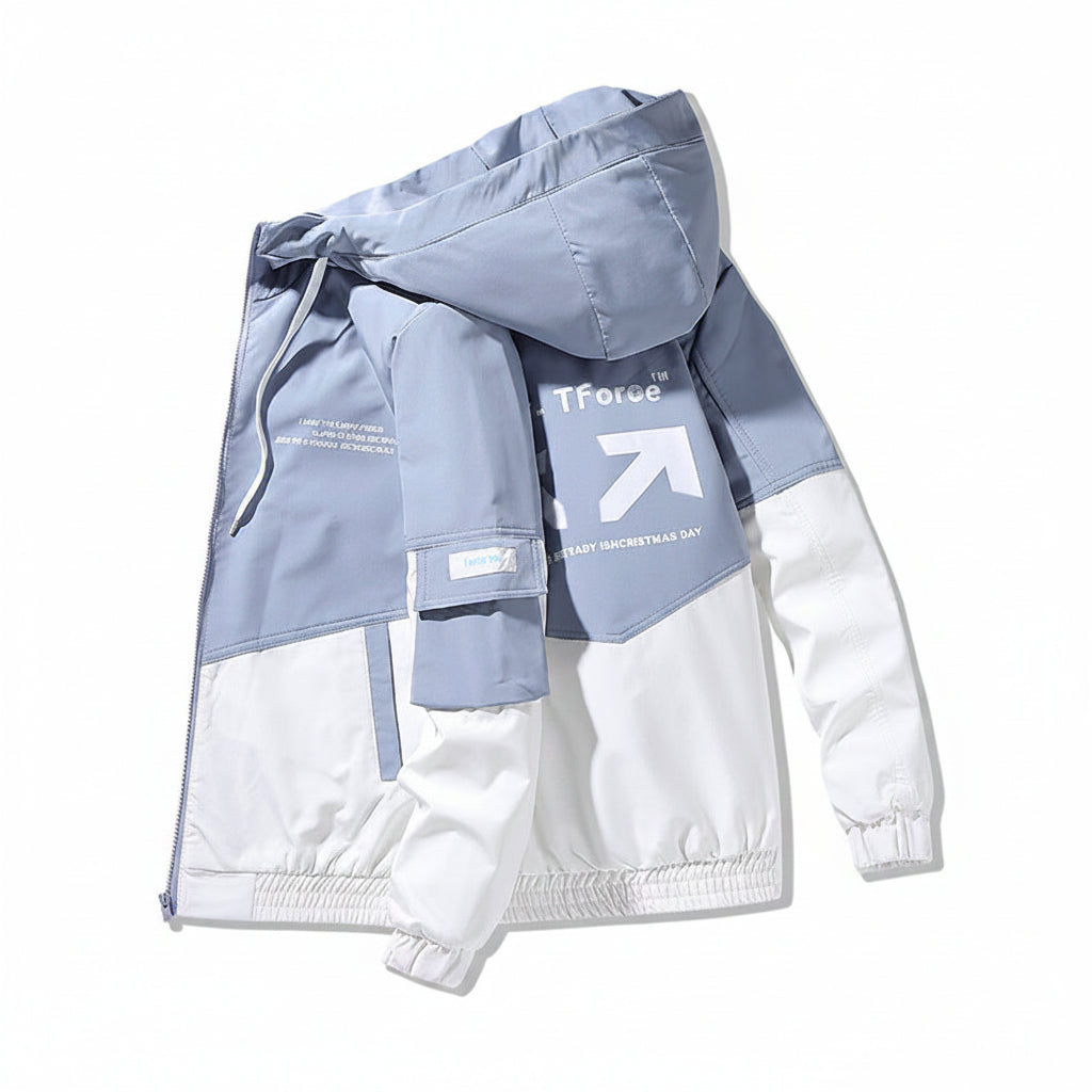 Men’s Printed Hooded Casual Jacket