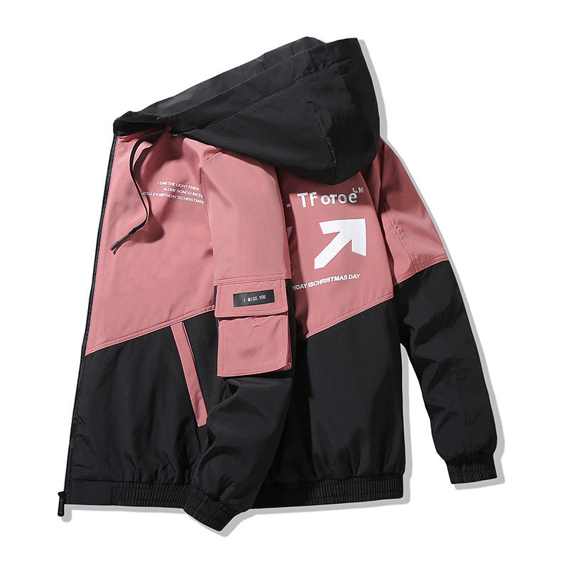 Men’s Printed Hooded Casual Jacket