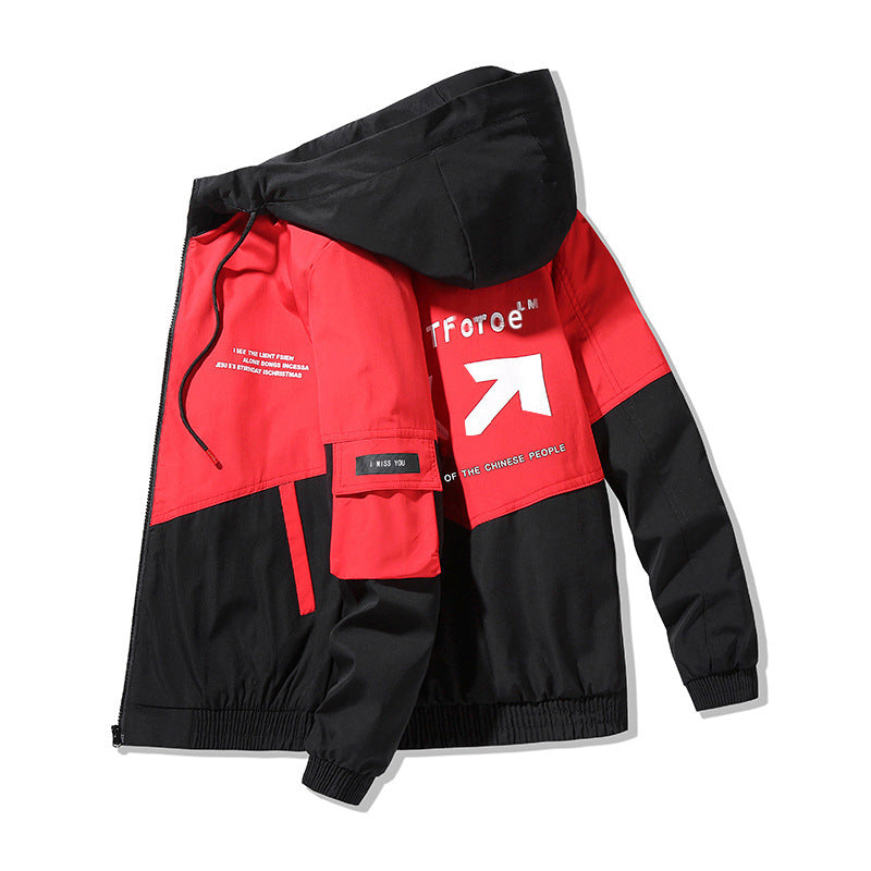 Men’s Printed Hooded Casual Jacket