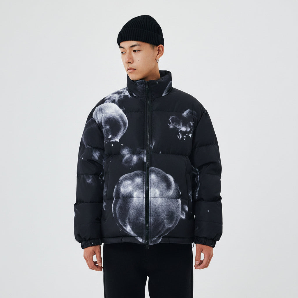 Men’s Trendy Printed Down Jacket