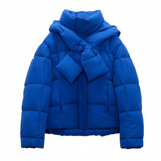 Women’s Detachable Scarf Warm Jacket