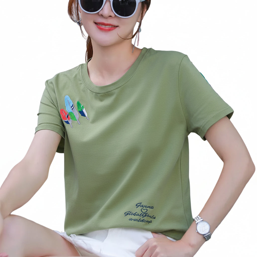 Women’s Loose Cotton Student T-Shirt