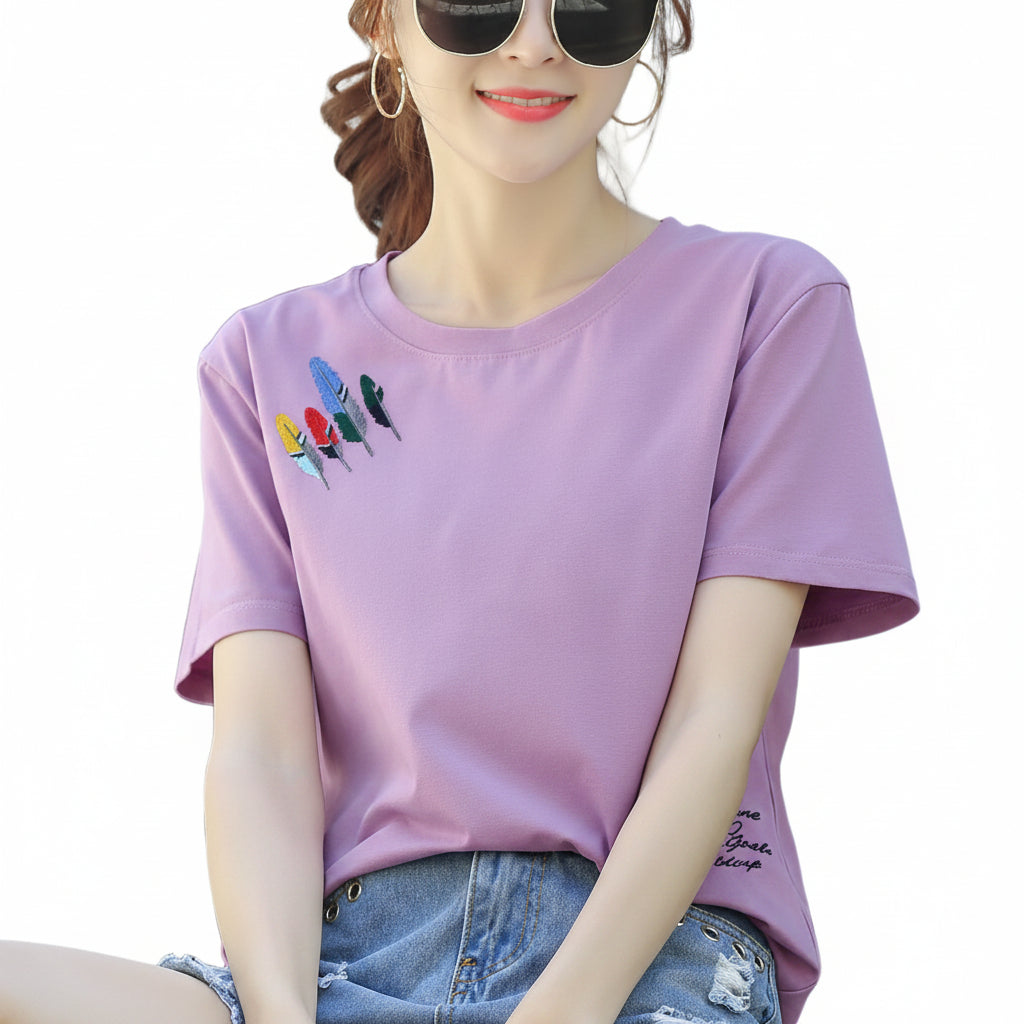 Women’s Loose Cotton Student T-Shirt